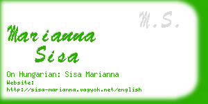 marianna sisa business card